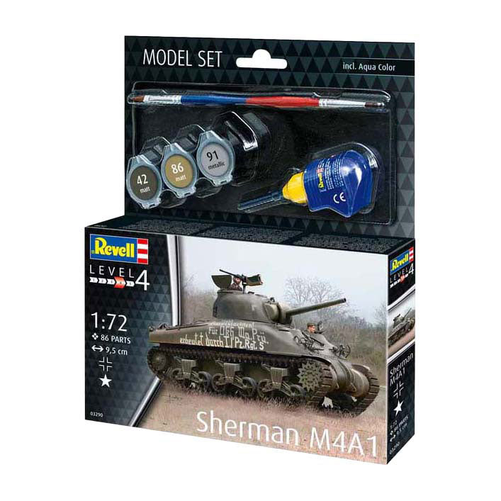 Revell modellsett - sherman m4a1 1:72 - 86 stk.