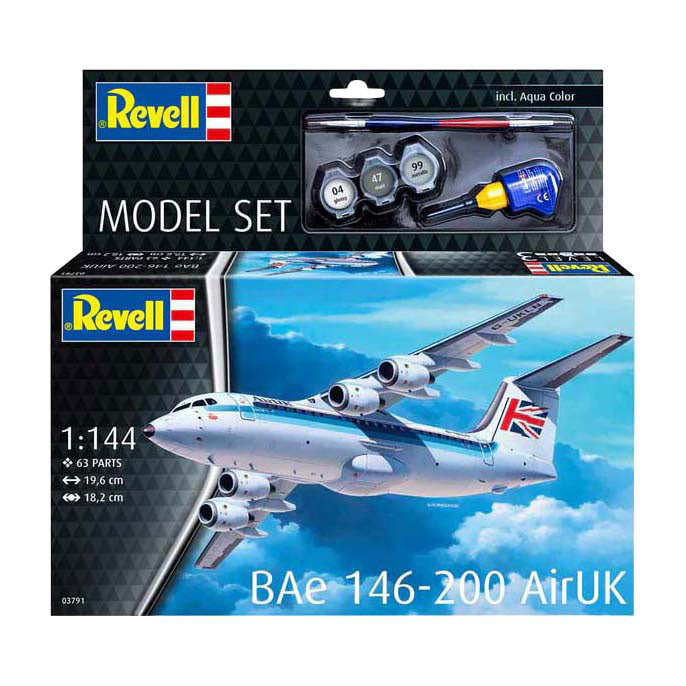 Revell modelsæt - bae 146-200 airuk 1:144 - 63 stk.