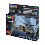 Revell modellkészlet - ah-64a apache 1:72 - 71 db. - beleértve alapfesték színek