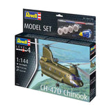 Revell model kit - ch-47d chinook 1:144 - 104 pcs. - incl. basic paint colors