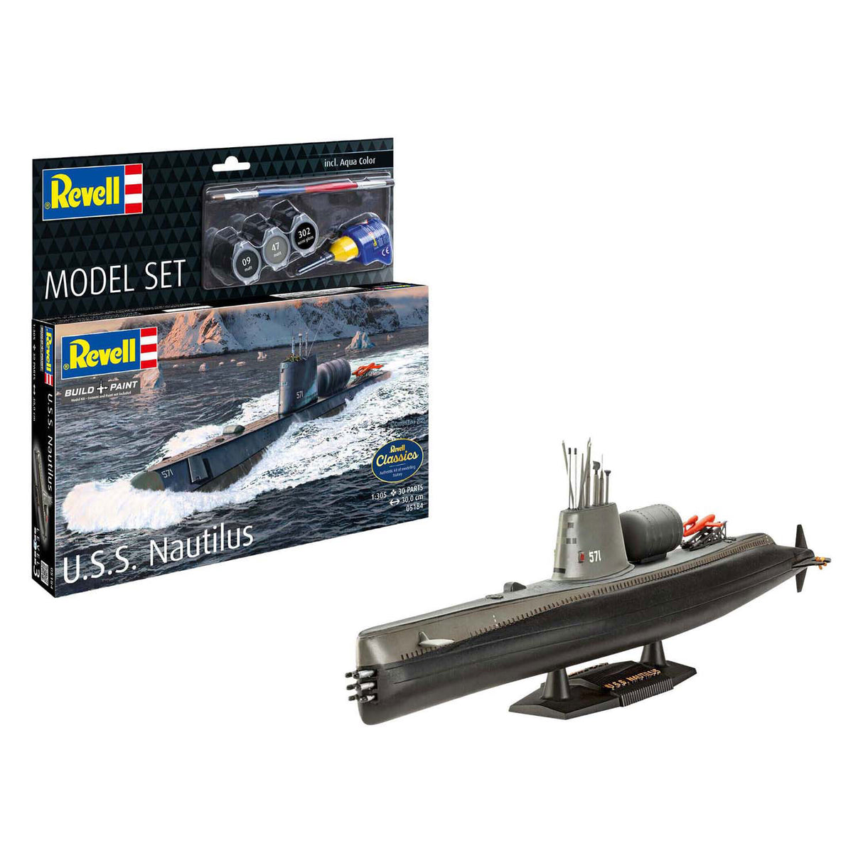 Revell modelbouwpakket - u.s.s. nautilus 1:305 - 30dlg.