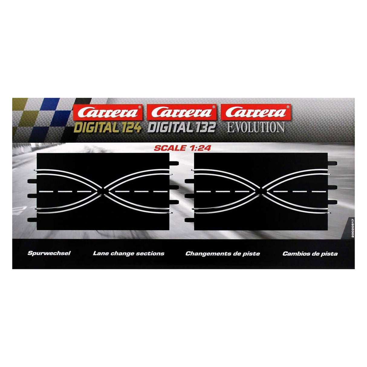Carrera s-formade filbytesspår del 1:24