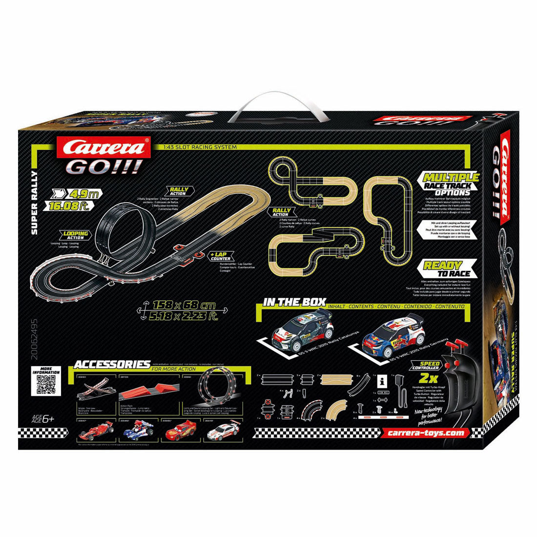 Carrera go!!! super rally - racebaan met 2 auto's - 1:43