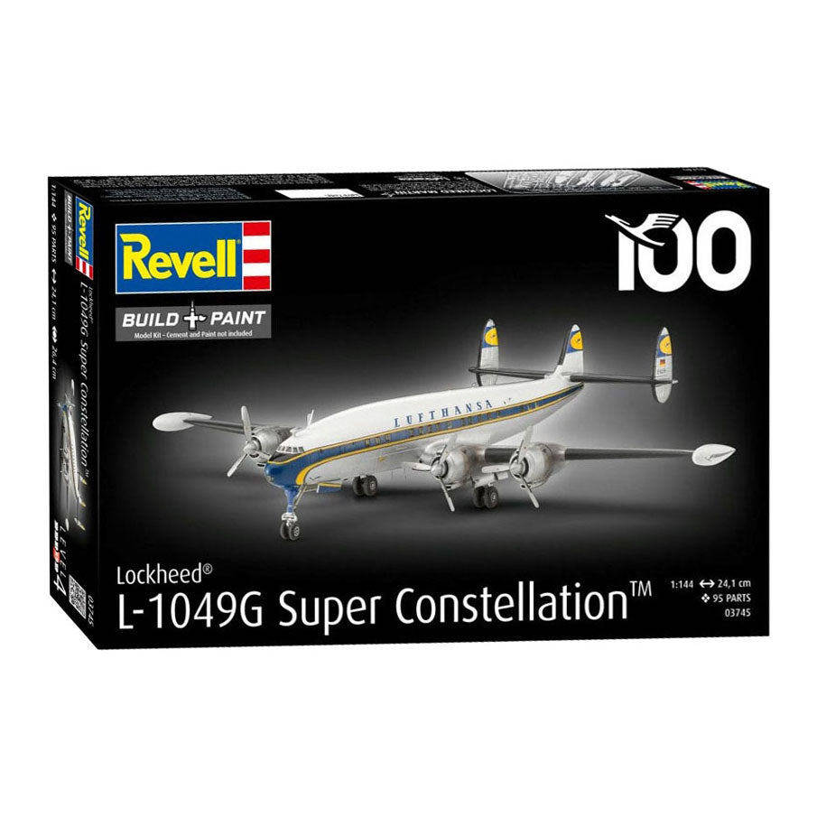 Revell Model Kit Lockheed L.1049G Super Constellation Lufthansa 1:144 - 95 parts.
