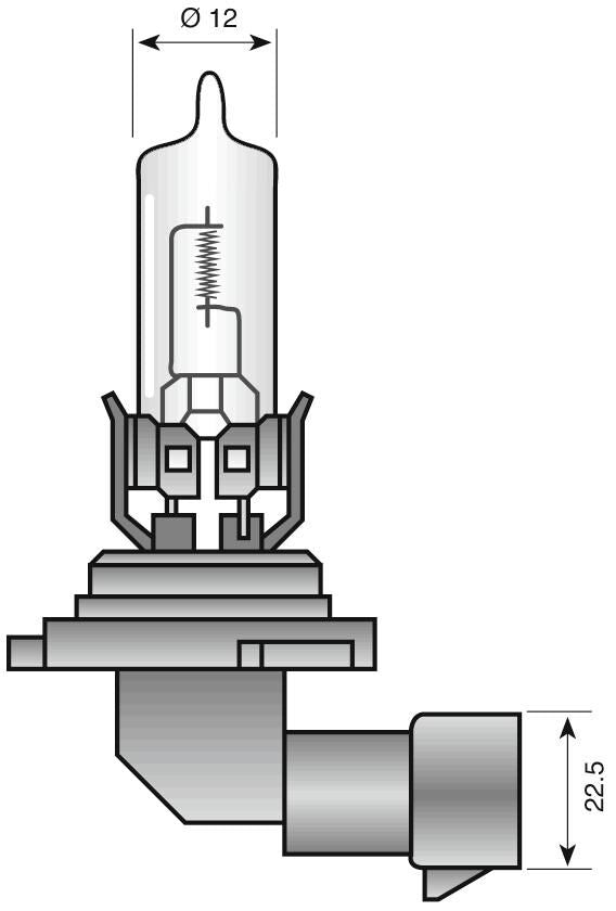 Spahn headlight bulb 12v 65w hb3 p20d