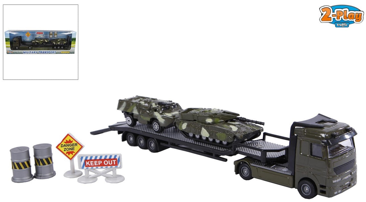 2-spils militærtransporter + tanks 24cm