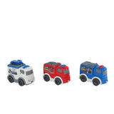 Veículo de resgate mini clube roda livre 8cm