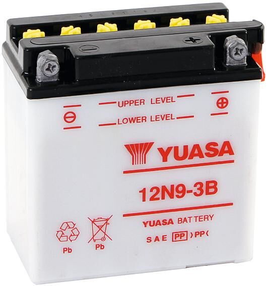 Yuasa batterij 12n9-3b . battery 12n9-3b standard without sp