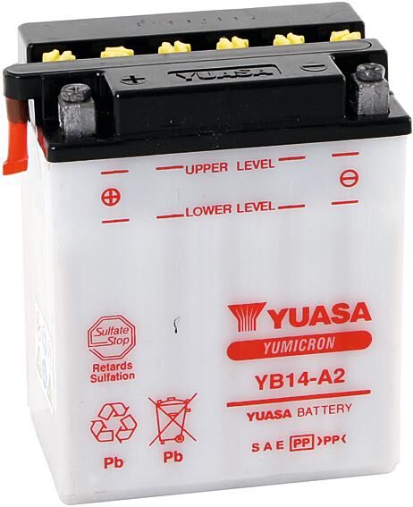 Yuasa battery yb14-a2 . battery yb14-a2 standard without sp