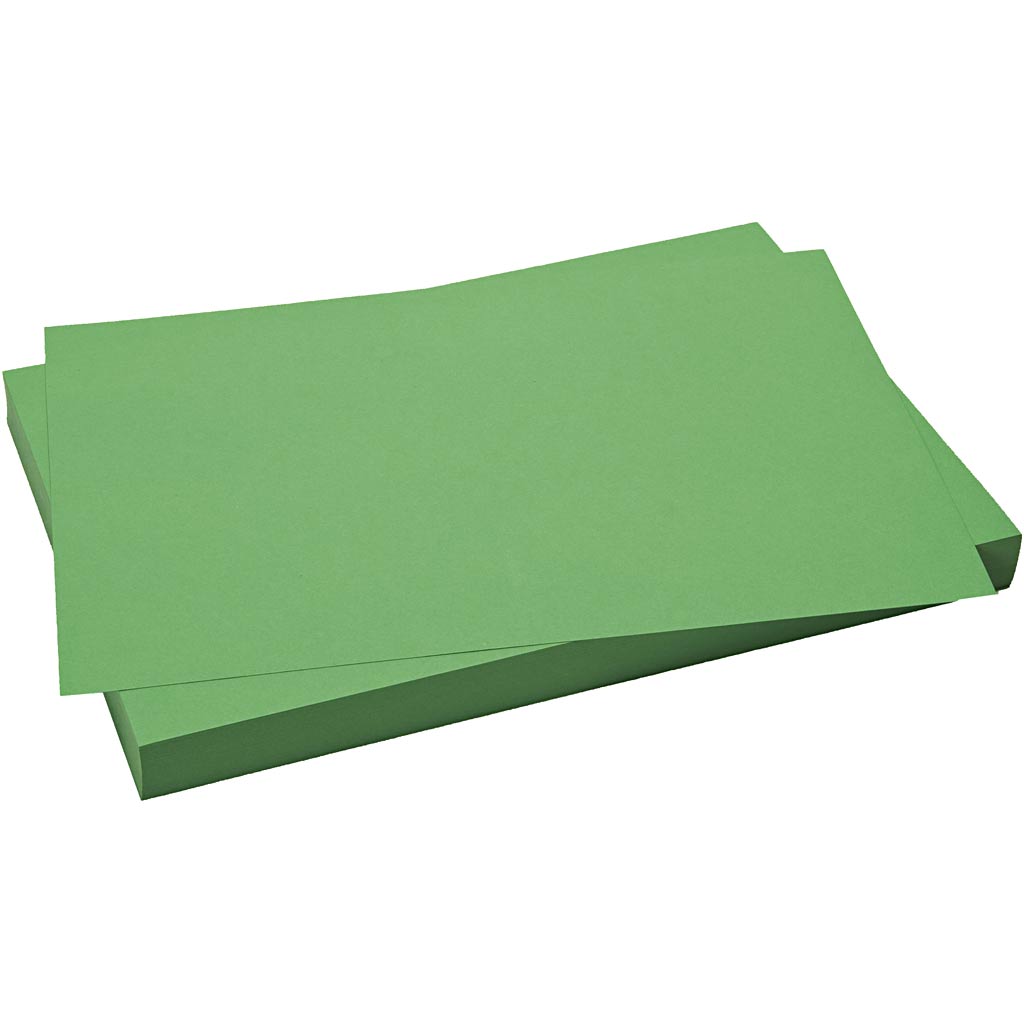 Creativ company karton, vel 50x70 cm, 270 gr, gras groen, 10 vel 1 doos