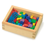 Pedros de miçangas de madeira pequenos, 84st.