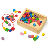 Small foot - cuentas de madera para ensartar, 84ud.
