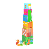 Torre de empilhamento de pé pequeno com animais