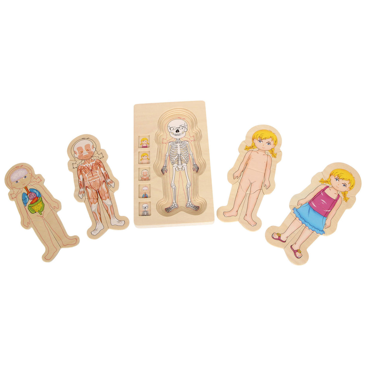 Kleng Fouss Holzkierper Puzzle Meedchen, 29st.