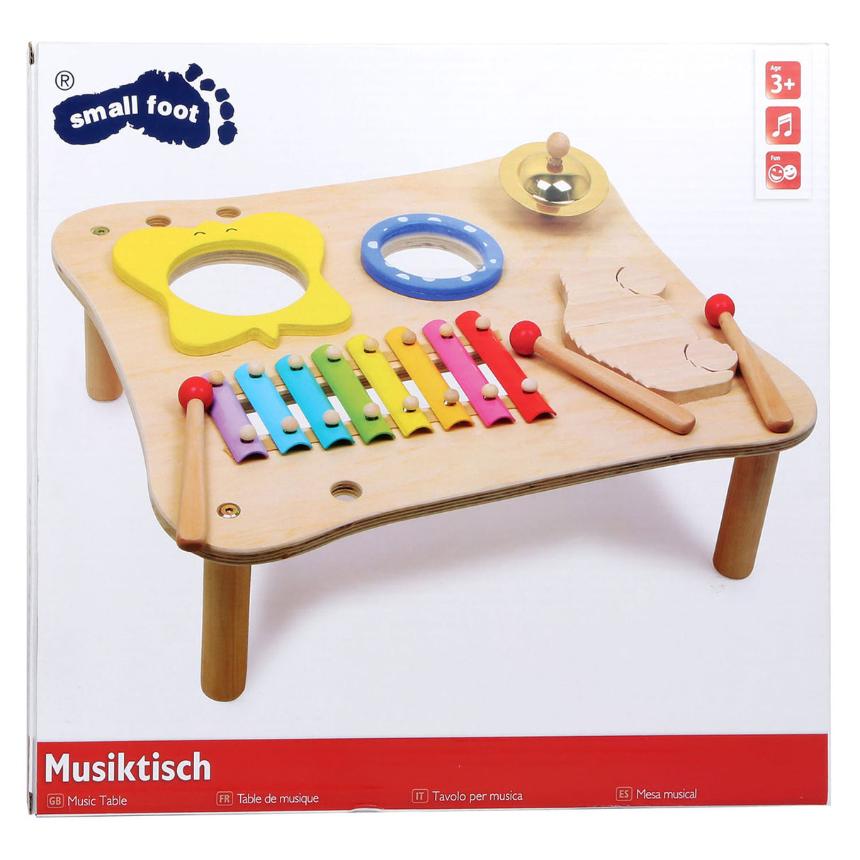Liten fot - trämusikbord