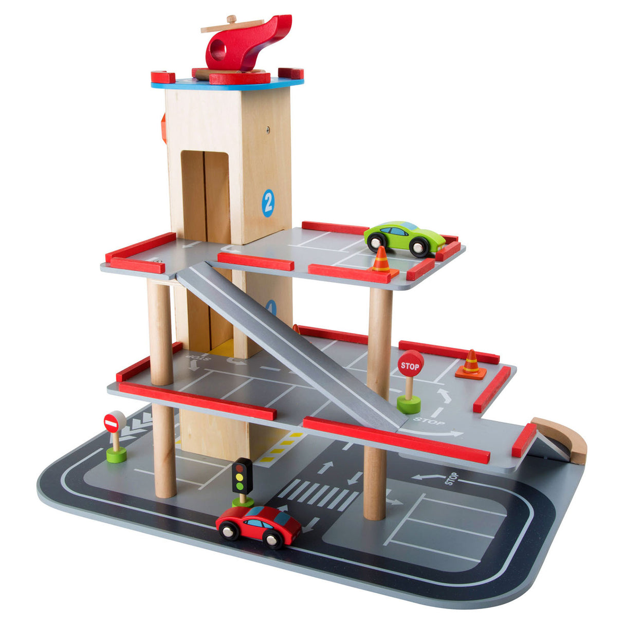 Piccole piede - Garage in legno con accessori