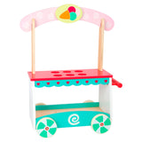 Carrello gelato in legno di piccoli piedi con accessori