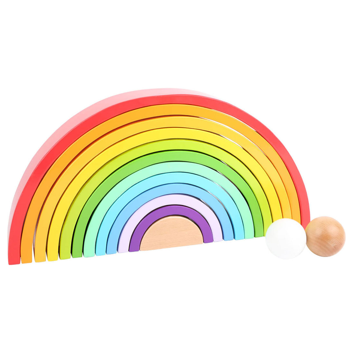 Lille fod træ byggesten Rainbow XL, 14dlg.
