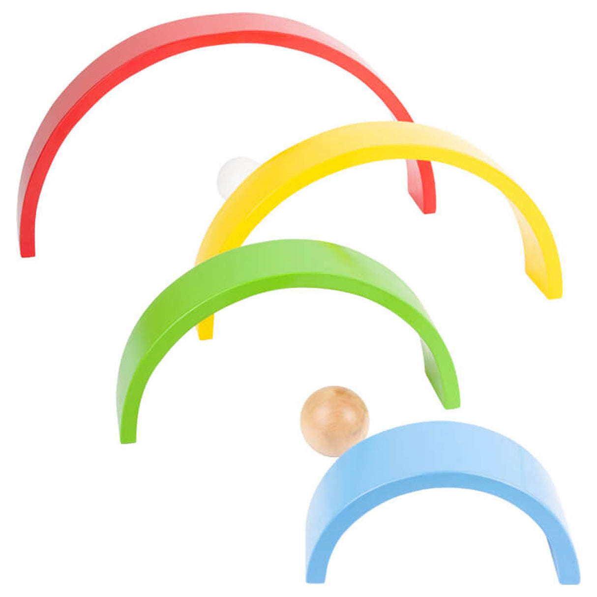 Lille fod træ byggesten Rainbow XL, 14dlg.