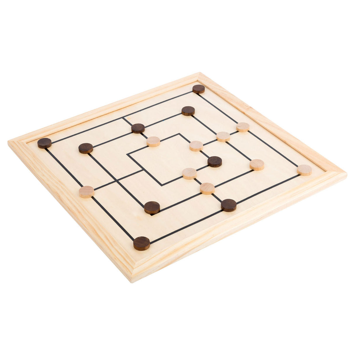 Juegos clásicos de madera de pie pequeño 9in1