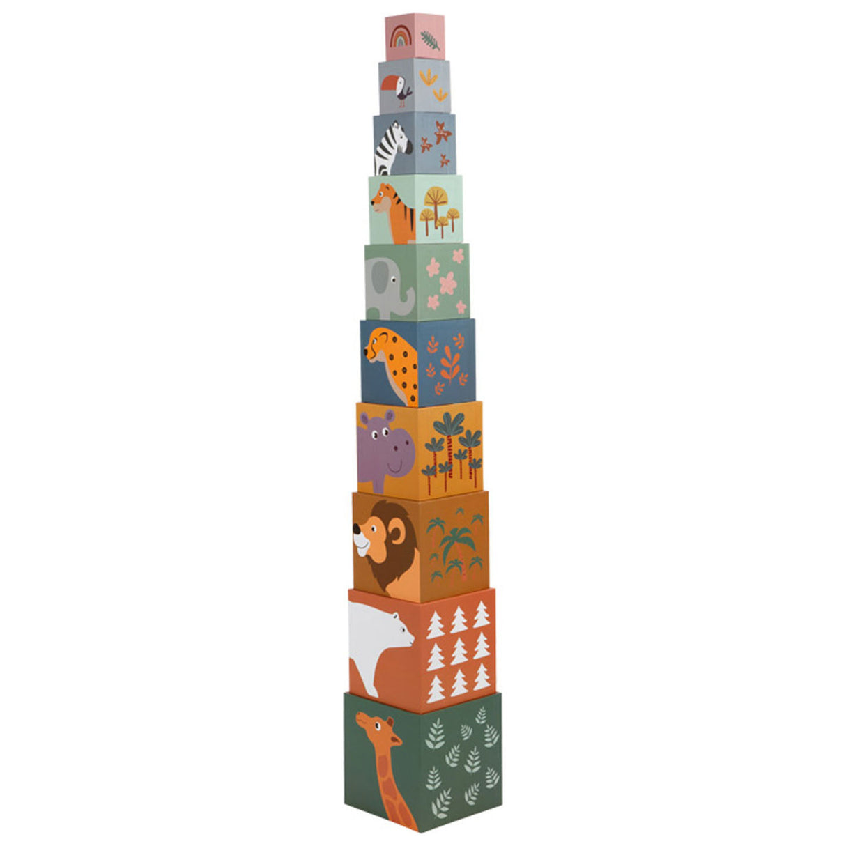 Small foot stacking blocks cardboard, 10dlg.