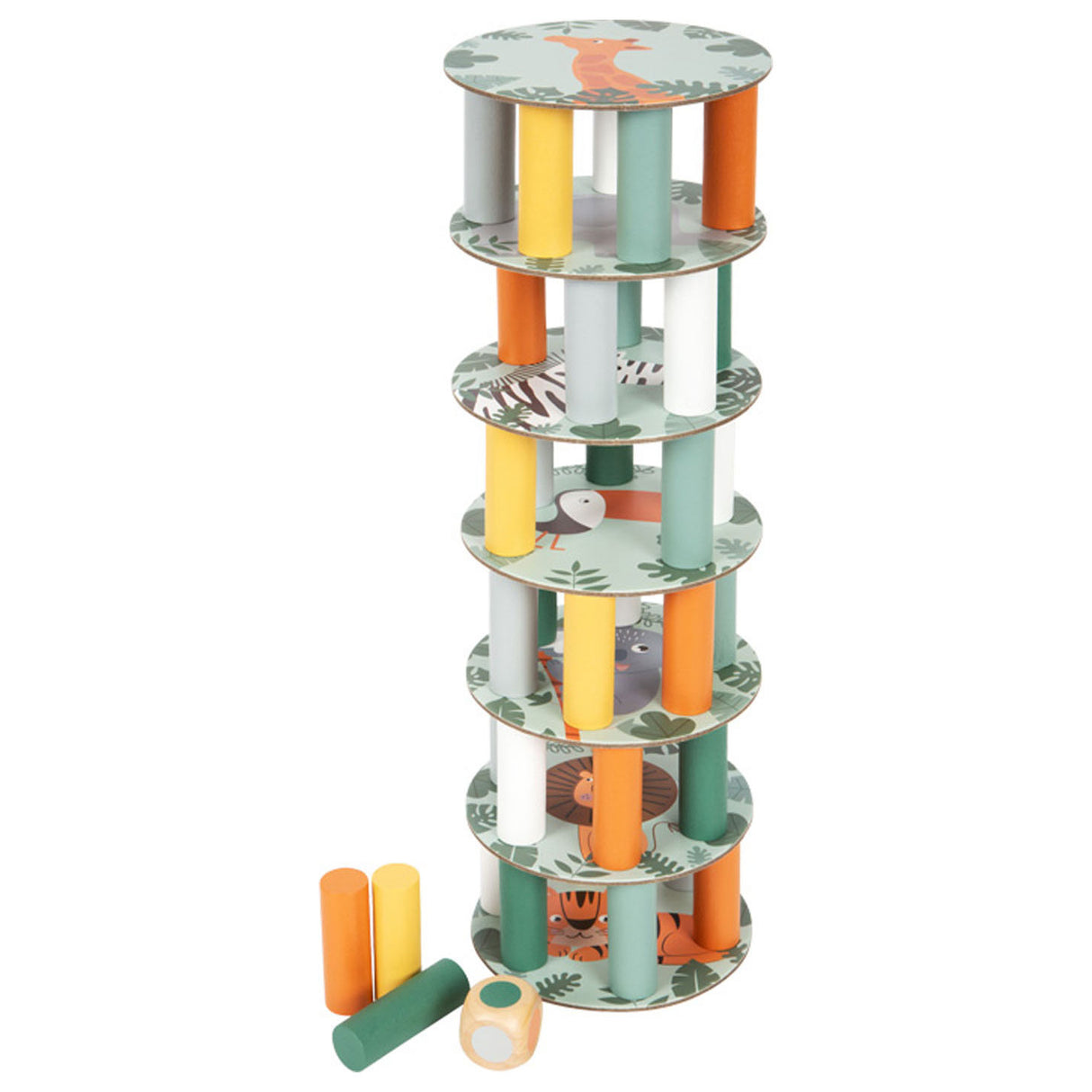 Pé pequeno - jogo de safári de torre de madeira Wiebelt