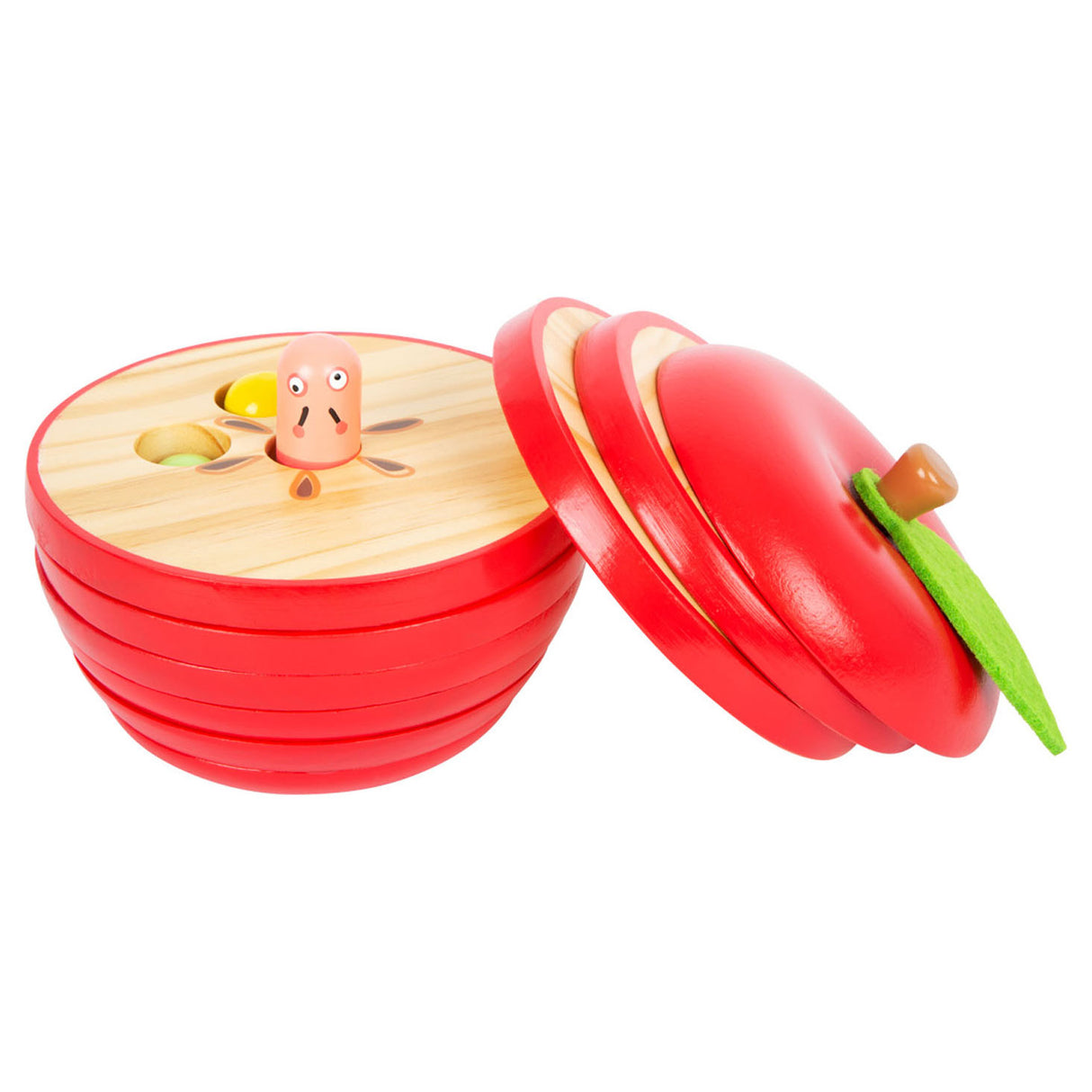 Jeu d'empilement en bois petit pied pomme