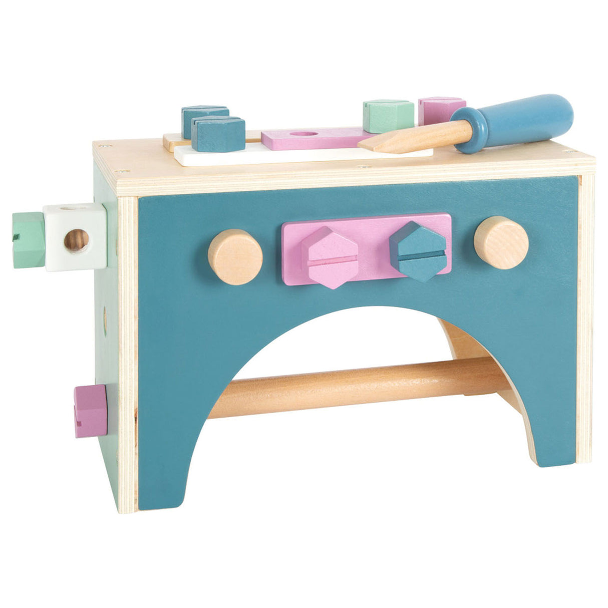 Small Foot - Wooden toolbox Nordic 2in1, 28dlg.