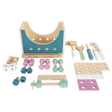 Small Foot - Wooden toolbox Nordic 2in1, 28dlg.