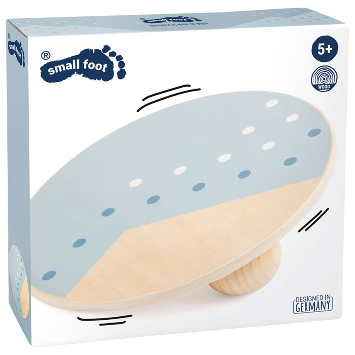 Malá noha - dřevěná vyvážená skladování modrá