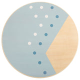 Maža pėda - medinė balanso saugykla mėlyna