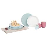 Piccole piede - posate in legno set con tappetini, 18dlg.