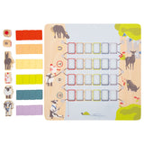 Small foot wooden game bridge crossing animals