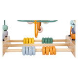 Skirs de motor de madera de pie pequeño con cuentas