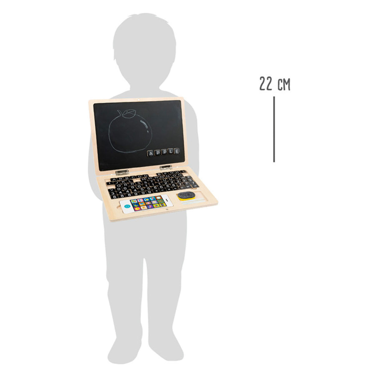 Kis lábú fa laptop mágneses táblával