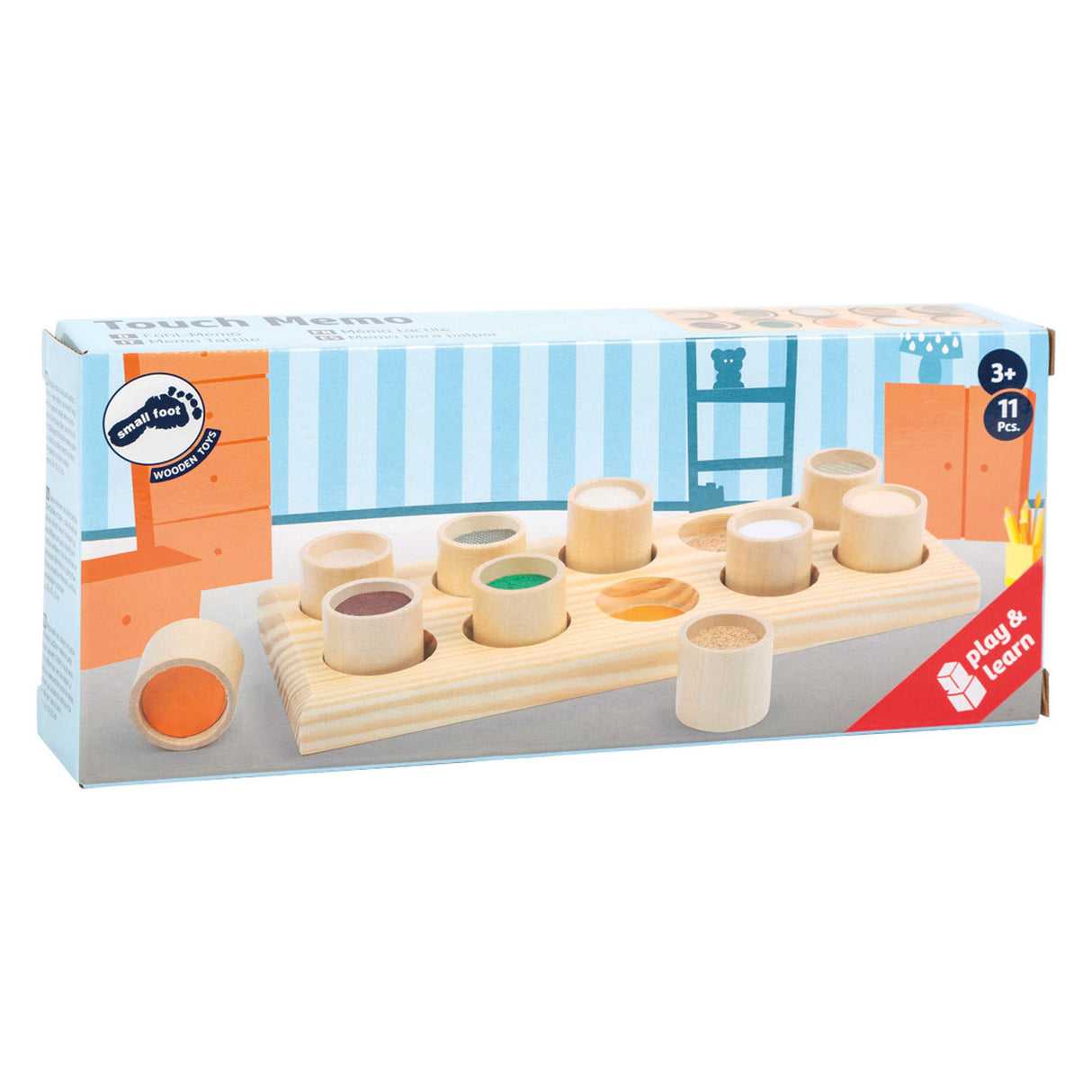 Memorando de jogo de madeira de pé pequeno