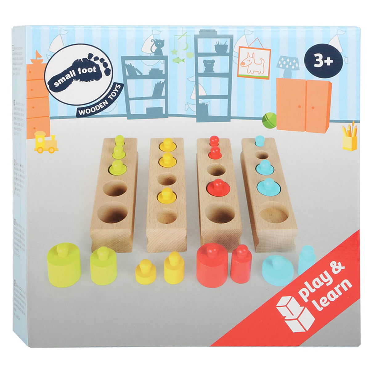 Toi de taille de puzzle en bois petit pied