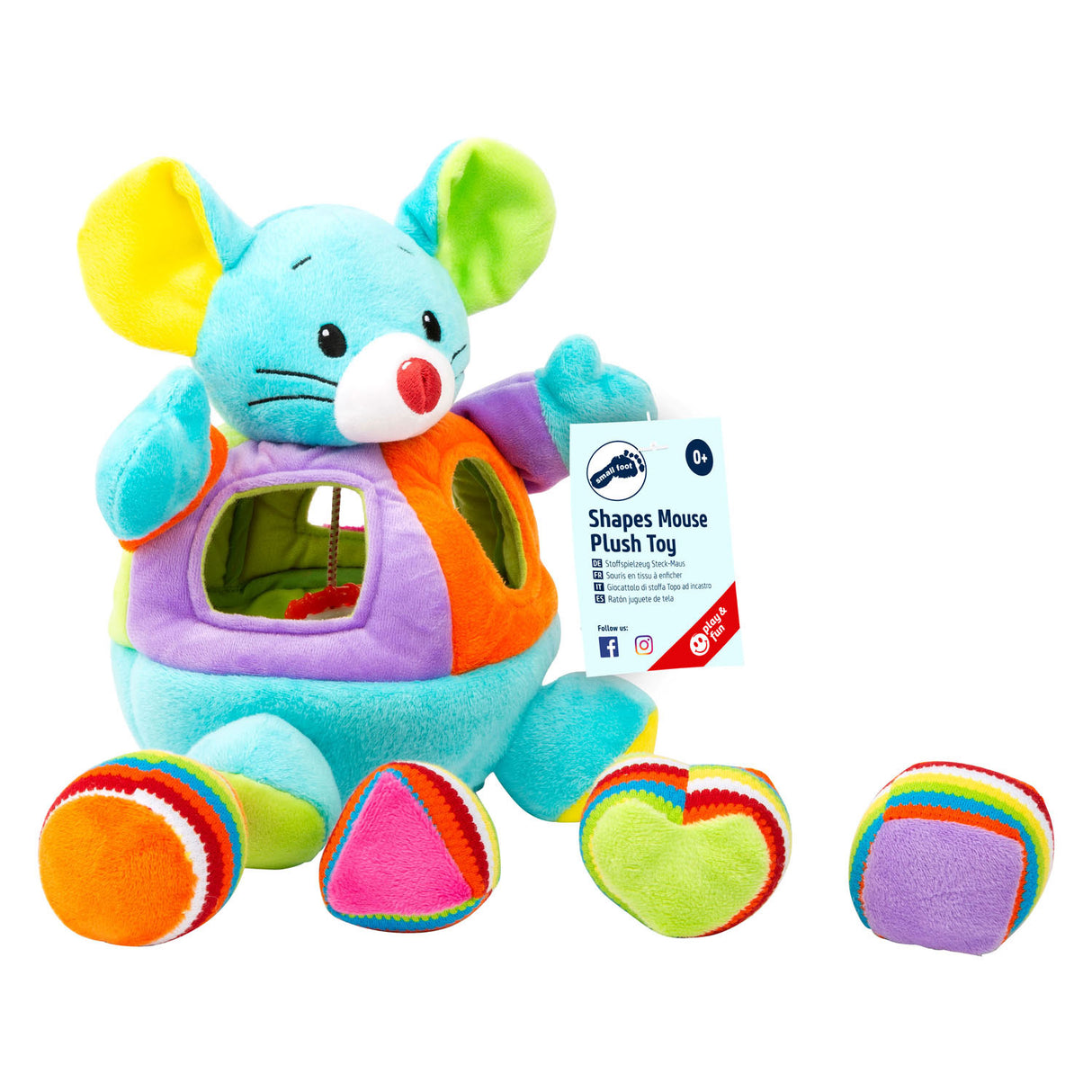 Small foot form stew mouse plush, 5dlg.