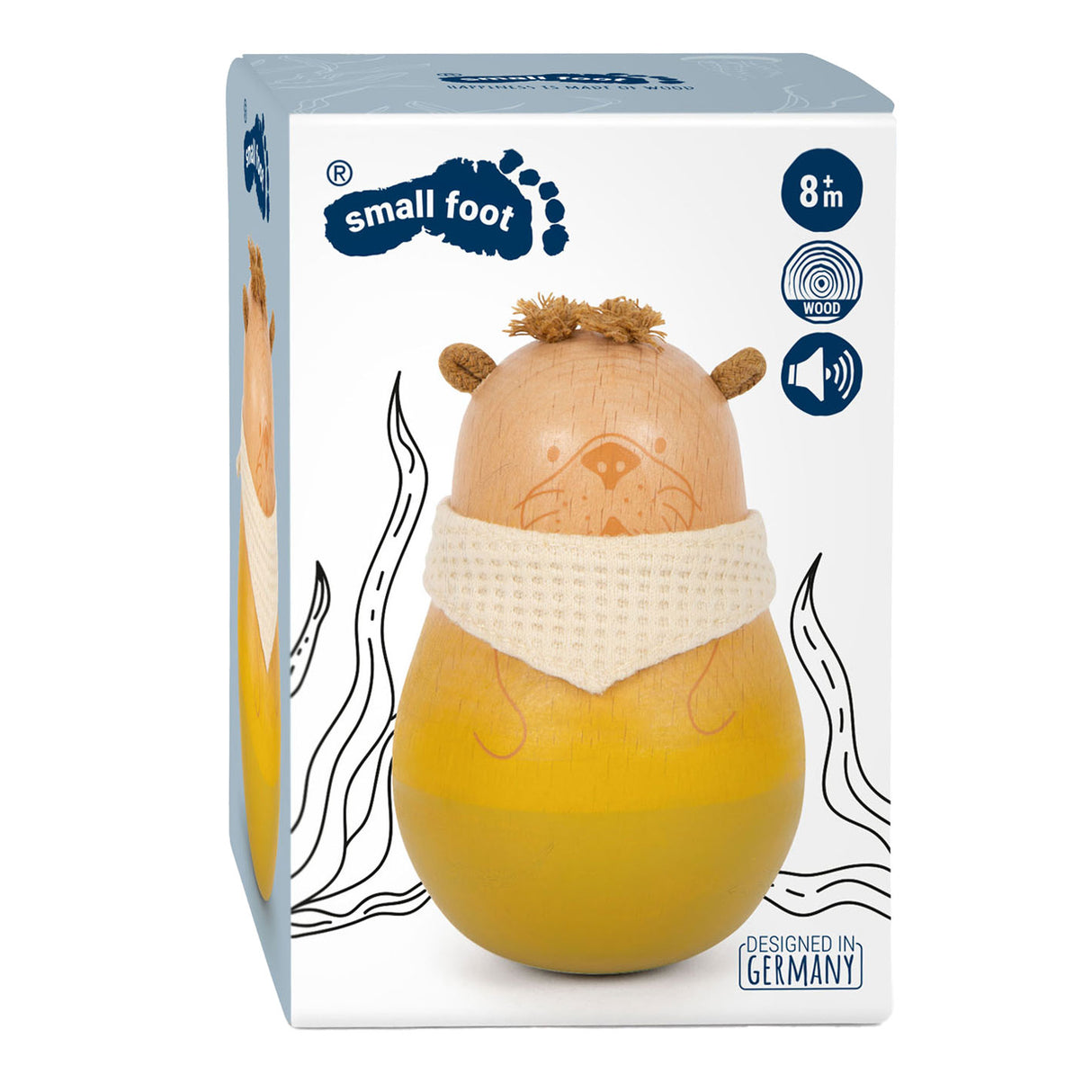 Kleiner Fußhölzer Becher Otter