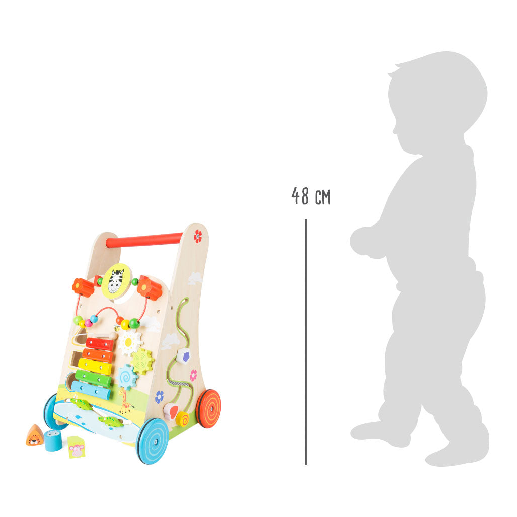 Piccolo piede di legno baby walker colorato