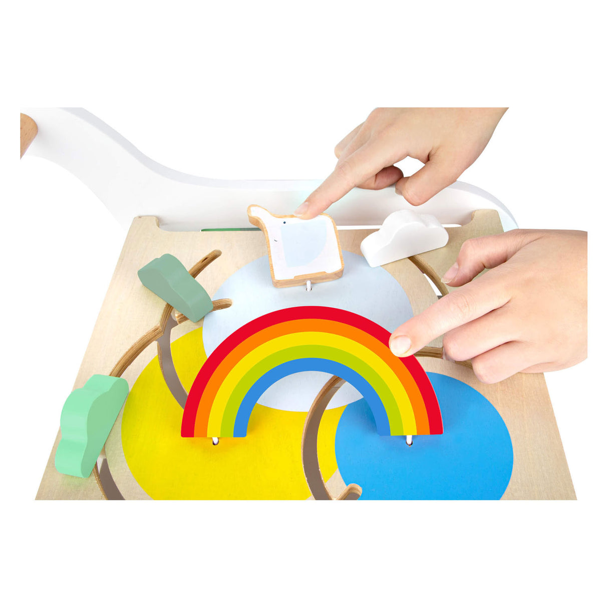 Fiori per bambini in legno a piede piccoli