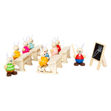 Small Foot Wooden Poppenhuis Rabbit School Class play set