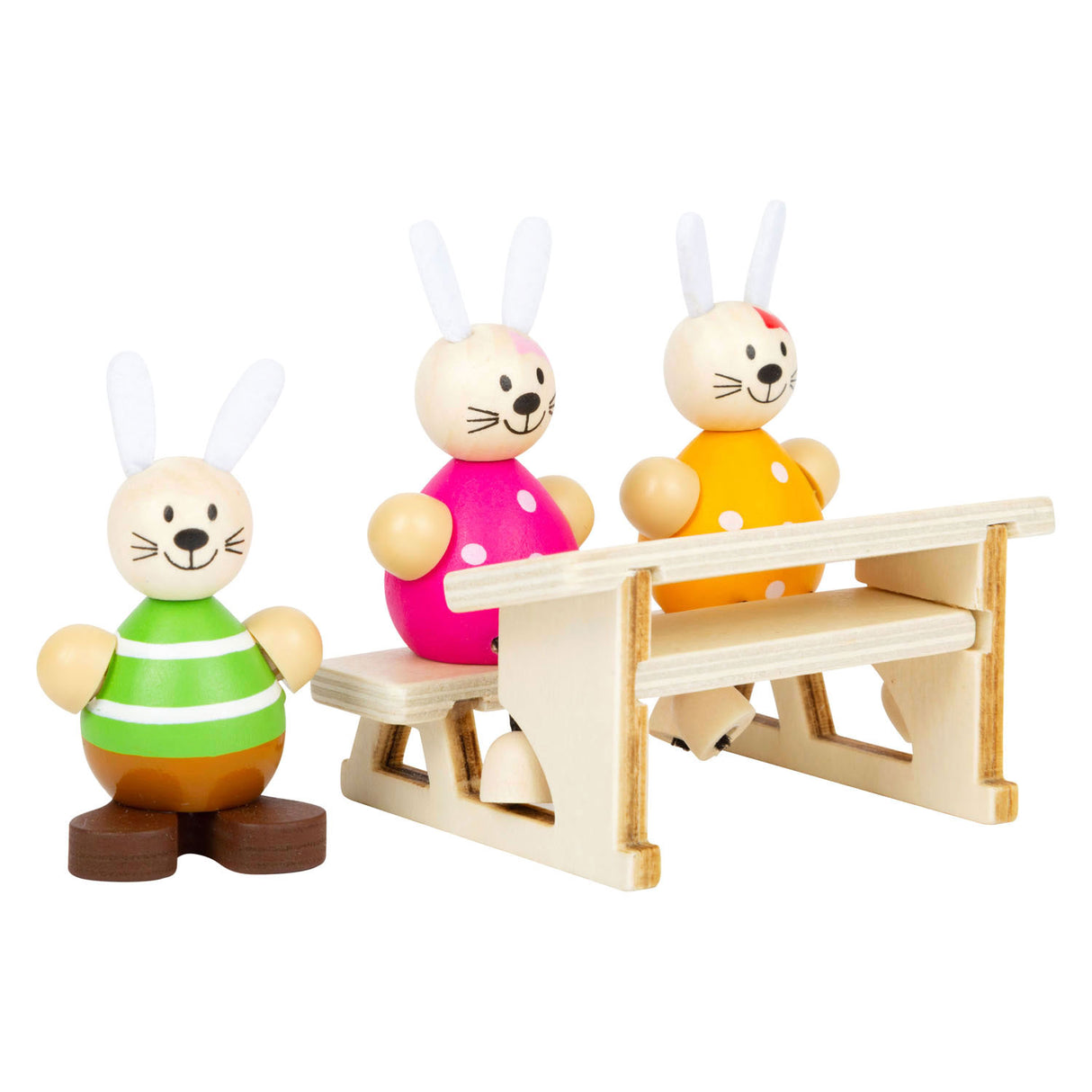 Small Foot Wooden Poppenhuis Rabbit School Class play set