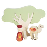 Pie de pie pequeño - Juego de juegos de cuna de Navidad de madera
