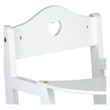 Small foot wooden doll chair white