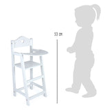 Small foot wooden doll chair white
