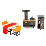 Mała drewniane meble do lalki nowoczesne, 31dlg.