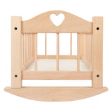 Letto per bambole a swing in legno piccolo ovviamente