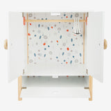 Малък гардероб за дървени кукли Малко копче със закачалки, 3 бр.