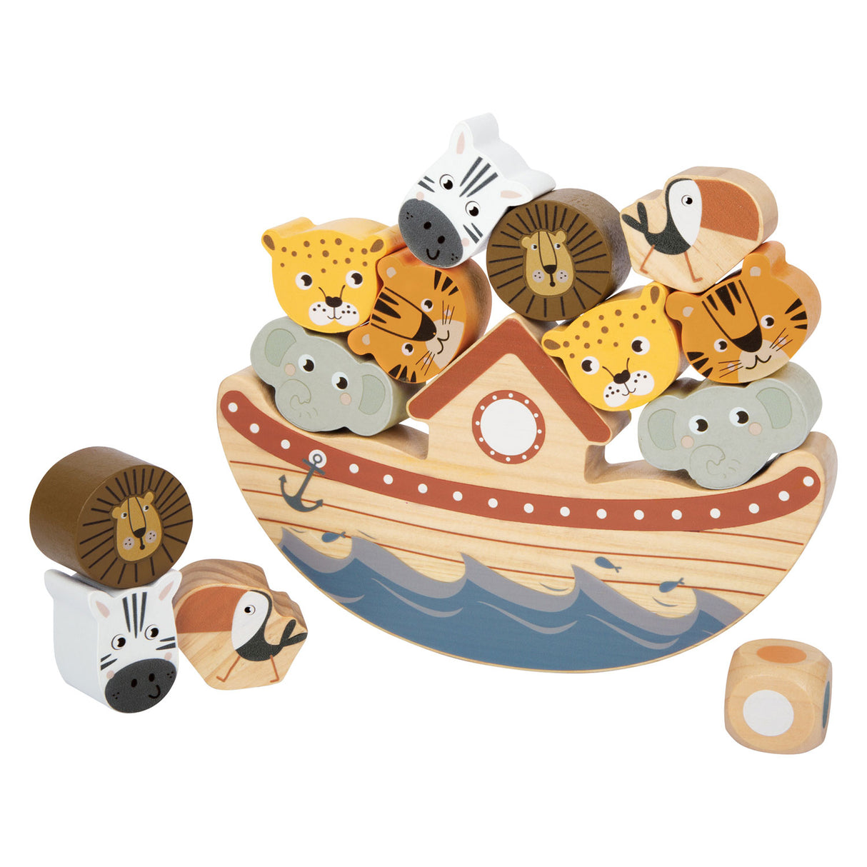 Safari per bilanciamento in legno di piccoli piedi